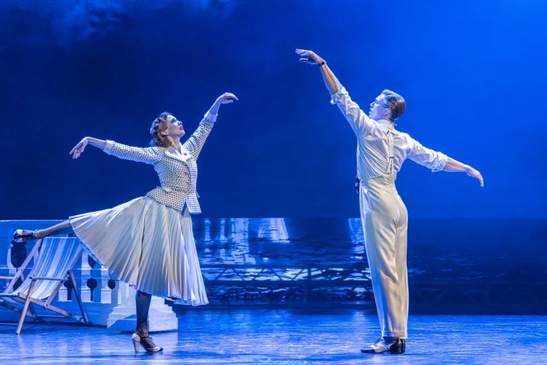 Matthew Bourne's production of THE RED SHOES. Cordelia Braithwaite (Victoria Page) and Andy Monaghan (Boris Lermontov). Photo by Johan Persson