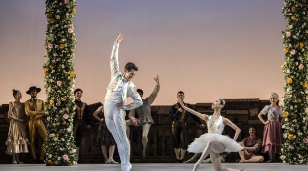 Don Quixote with Momoko Hirata (Kitri) and Mathias Dingman (Basilio) - photo (c) Johan Persson, BRB 2026 - 7