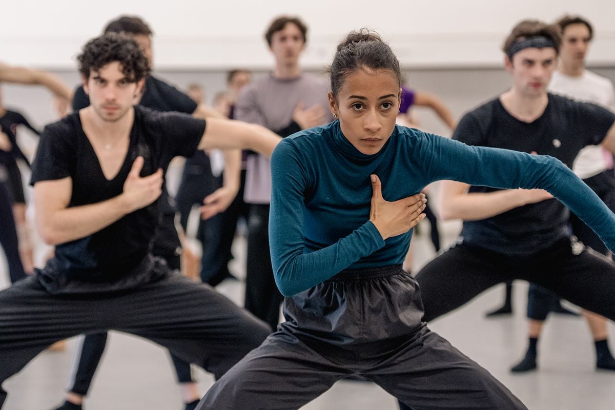 Marianna Tsembenhoi in rehearsal for Leon and Lightfoots Salle de danse ©2026 RBO. Photographed by Andrej Uspenski Marianna Tsembenhoi in rehearsal for León and Lightfoot’s Salle de danse ©2026 RBO. Photographed by Andrej Uspenski