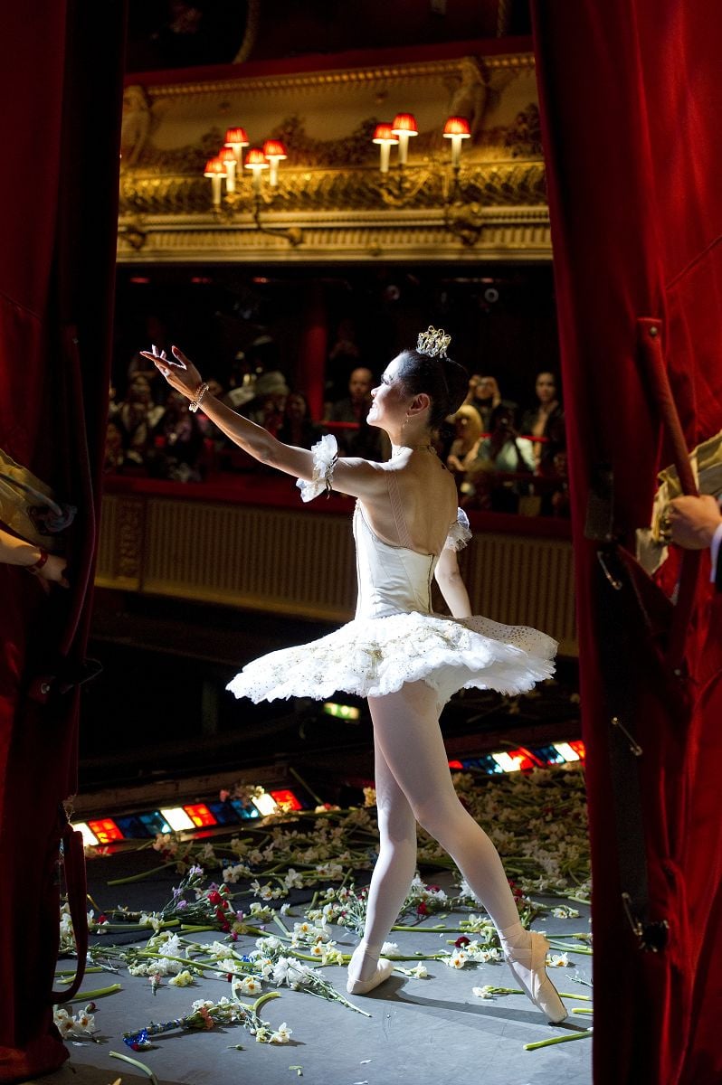 Miyako Yoshidas final curtain call after a performance of Frederick Ashtons Cinderella The Royal Ballet ©ROH Bill Cooper 2010 Miyako Yoshida's final curtain call after a performance of Frederick Ashton's Cinderella, The Royal Ballet ©ROH, Bill Cooper, 2010