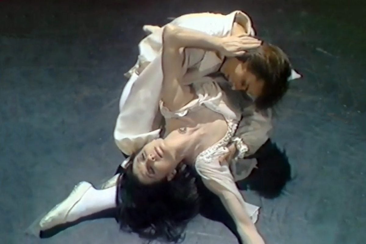 Carla Fracci and Gheorghe Iancu in a pas de deux celebrating Virginia Zucchi 1984 Carla Fracci and Gheorghe Iancu in a pas de deux celebrating Virginia Zucchi 1984