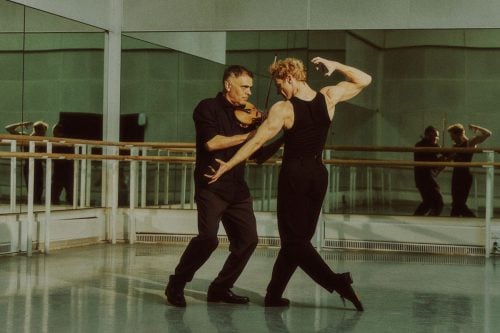 Steven McRae and Vasko Vassiliev in rehearsal - photo by Max Miechowsk
