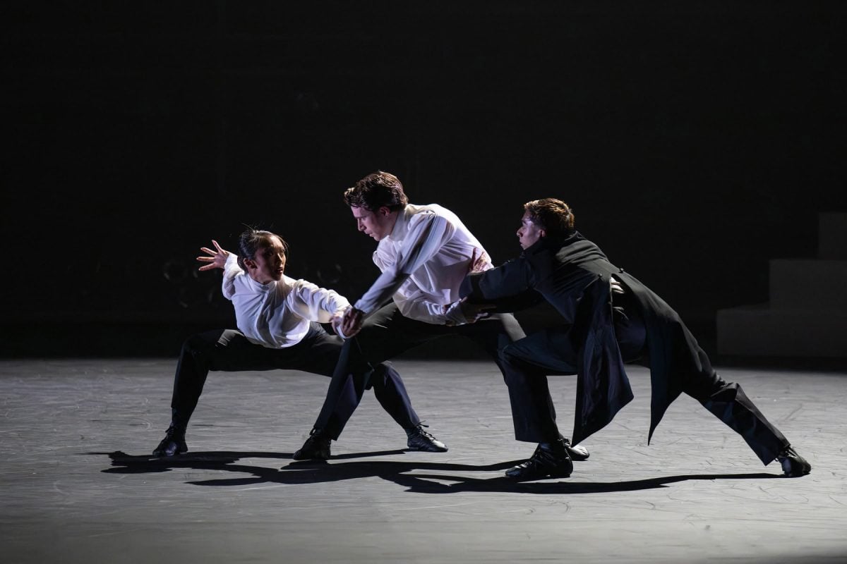 Aitor Arrieta Swanice Luong and Sacha Venkatasawmy performing Micaela Taylors Bow Out in English National Ballets Rhythm Riot (c) Photography by ASH 1