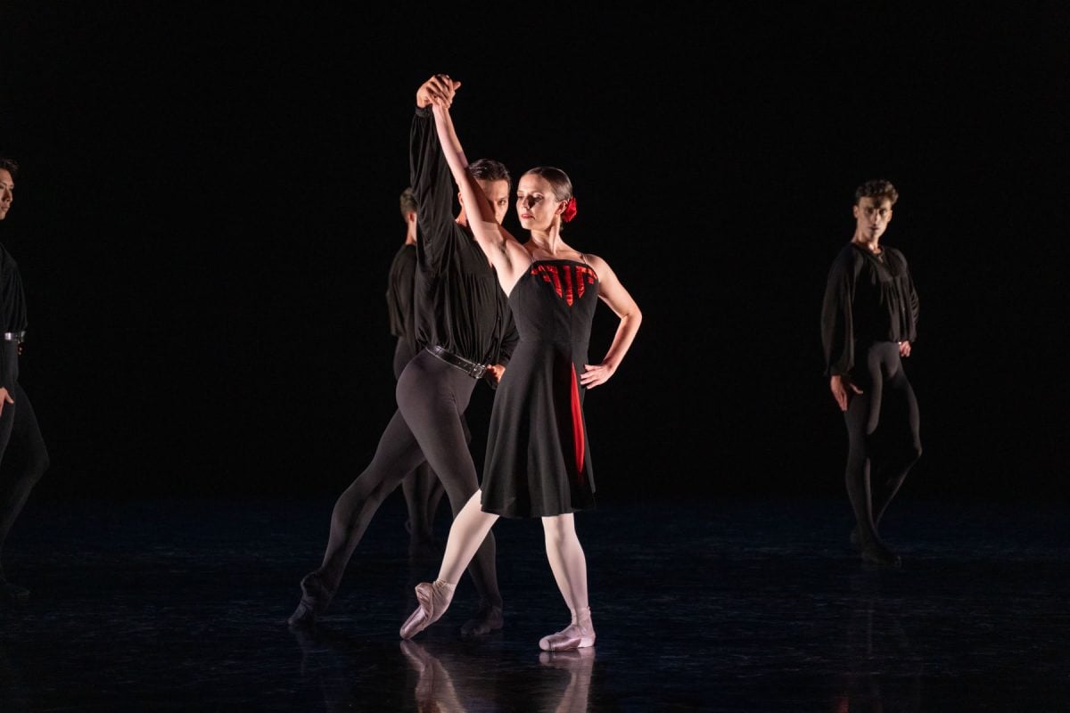 Dominique Larose Stefano Varalta and Andrew Tomlinson in 5 Tangos. Photo Colleen Mair Dominique Larose, Stefano Varalta and Andrew Tomlinson in 5 Tangos. Photo Colleen Mair