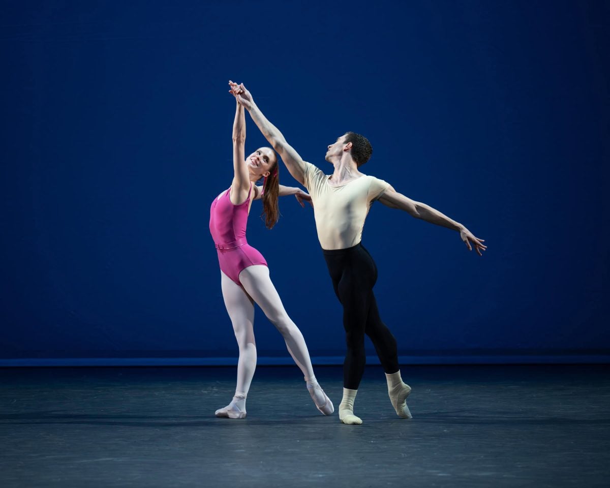 Emma Hawes and Rodrigo Pinto performing in George Balanchines Symphony in Three Movements in Rhythm Riot (c) Photography by ASH