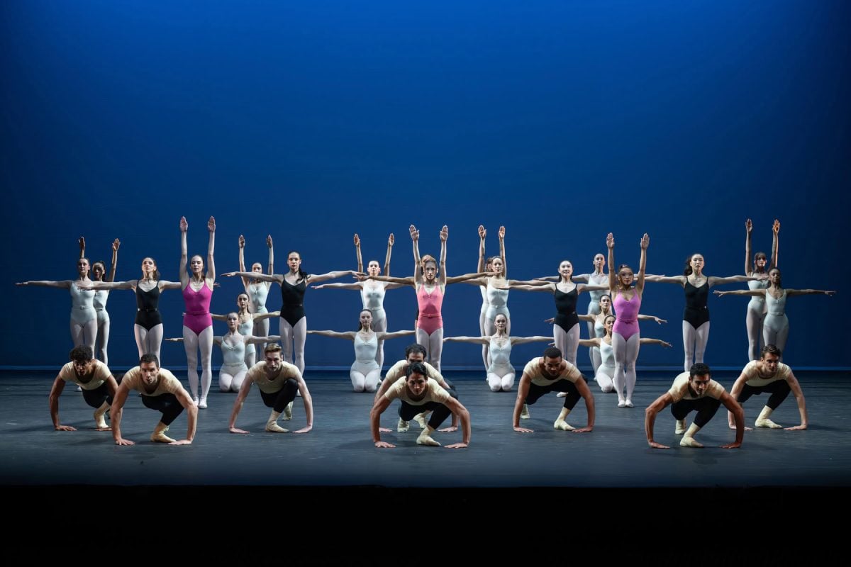 English National Ballet dancers performing Symphony in Three Movements by George Balanchine in Rhythm Riot (c) Photography by ASH