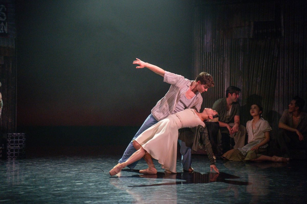 Harris Beattie and Sarah Chun in Fools . Photo Colleen Mair 1 Harris Beattie and Sarah Chun in Fools . Photo Colleen Mair 1