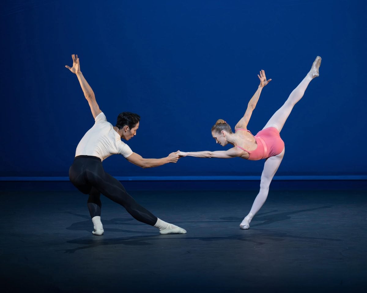 Ksenia Ovsyanick and Rentaro Nakaaki performing Symphony in Three Movements by George Balanchine in Rhythm Riot (c) Photography by ASH 2