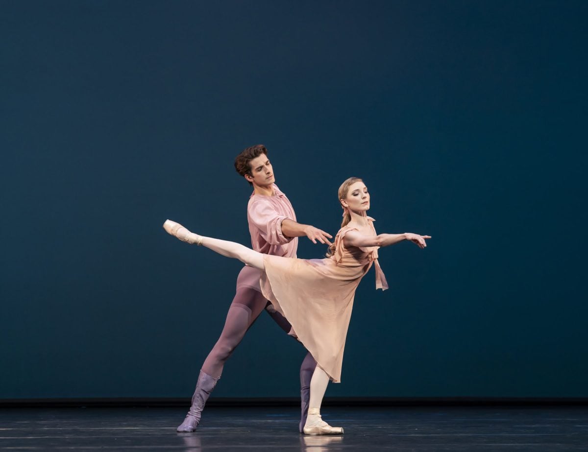 Sarah Lamb and Reece Clarke in Dances at a Gathering by Jerome Robbins The Royal Ballet photo Bill Cooper Sarah Lamb and Reece Clarke in Dances at a Gathering by Jerome Robbins, The Royal Ballet, photo Bill Cooper