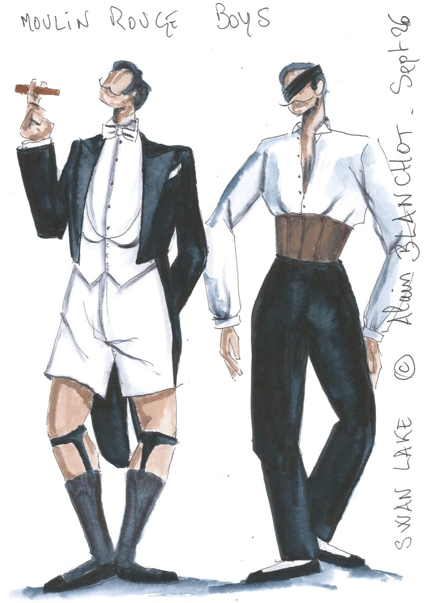 Swan Lake - Nouveaux Ballets Russes - design MOULIN ROUGE BOYS by Alain Blanchot