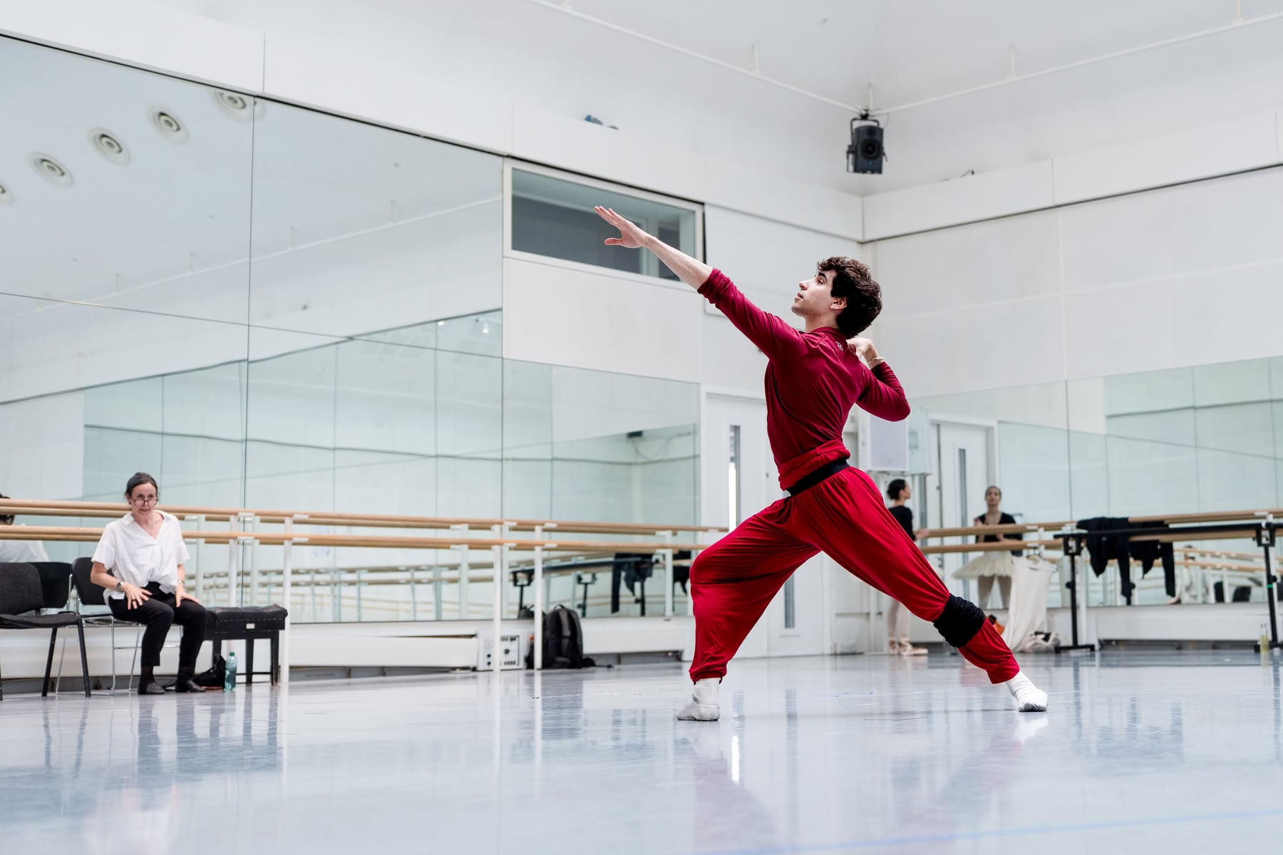 Cesar Corrales in rehearsal for Le Corsaire c2026 RBO. Photographed by Andrej Uspenski Cesar Corrales in rehearsal for Le Corsaire (c)2026 RBO. Photographed by Andrej Uspenski