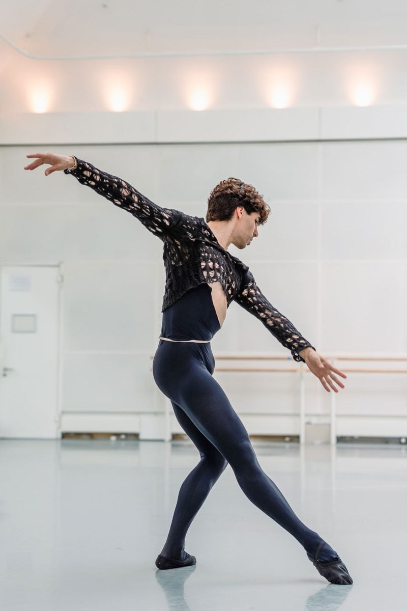 Cesar Corrales in rehearsal for Manon The Royal Ballet c2026 RBO. Photographed by Andrej Uspenski 3 Cesar Corrales in rehearsal for Manon, The Royal Ballet (c)2026 RBO. Photographed by Andrej Uspenski (3)