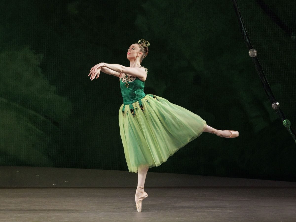 Meghan Dutton-O’Hara in “Emeralds” from George Balanchine’s Jewels. Photo credit Erin Baiano